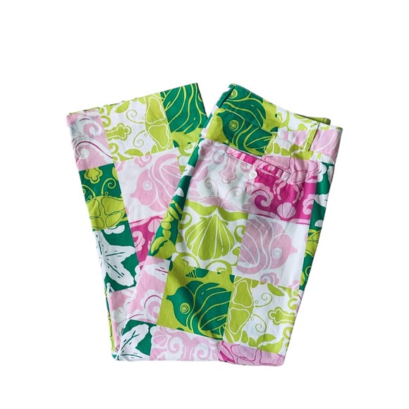 Lilly Pulitzer Paradise Patch Crop Pants Size 4 - Picture 4 of 7